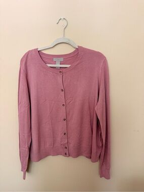 H&M Dusty Rose Button-Front Cardigan